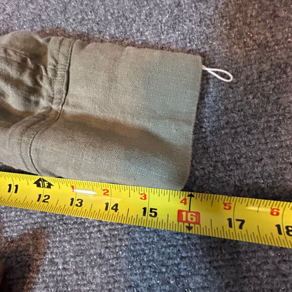 Avec Les Filles Military Army Style Linen Jacket Olive Green Women's Size S - Picture 9 of 9